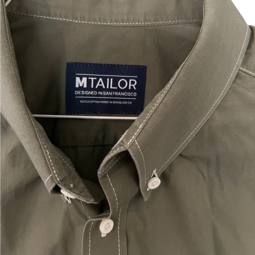 M Tailor Olive Green Shirt